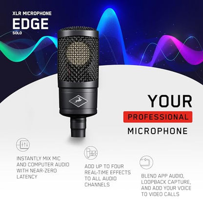 Antelope Audio Edge Solo Large Diaphragm Condenser Microphone for Vocals | Large Diaphragm XLR Modeling Microphone for Vocals, Podcasting, Voice-Over & Studio Recording, Music & Computer Streaming - size: Edge Solo