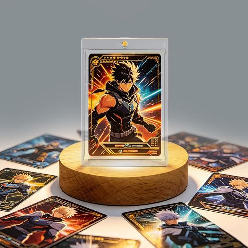 20 Pack 55pt Magnetic One Touch Card Holders with 30 Soft Sleeves | Sleeved Cards Slide Into Holders for Dual Protection, UV Protection, Scratch Resistant, Fits Baseball Cards and TCG Cards - size: 55PT Card Holder20ct + Soft Sleeves30ct