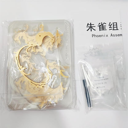 Phoenix 3D Metal Puzzle, Golden, 28 Pieces | DIY toys, Handmade puzzle, Model Kits, Stainless Steel, Building Blocks ,Assembly Gift for Adult - color: Phoenix Golden