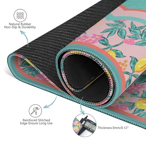Blue Mahjong Mat for Table, 31.5 * 31.5in Anti Slip Lemon American Mahjong Table Cloth, Noise Reduction, Neoprene Mah jongg Mat with Carrying Bag & 3 Dices, Mahjong Set Gift for Board Tile Games Mat - color: Blue01