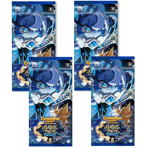 CookieRun TCG: A Game of Truth & Deceit - 4 Booster Pack Bundle - Braverse Trading Card Game, Strategy Play & Battle Deck-Building, Randomly Assorted