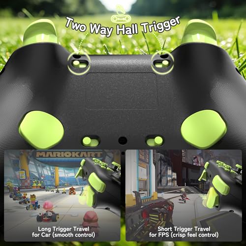 GeekShare Switch Pro Wireless Controller, Compatible with Switch 2/1/Lite/OLED, PC, Android, iOS Device, Tri-Mode Programming with Wake-up, Turbo, Gyro, Vibration, 1000mAh Bluetooth 2.4G Controller - size: Controller and receiver kit