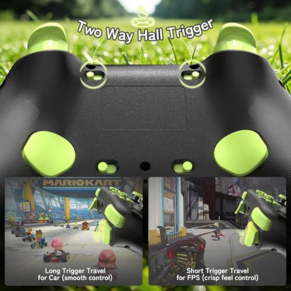 GeekShare Switch Pro Wireless Controller, Compatible with Switch 2/1/Lite/OLED, PC, Android, iOS Device, Tri-Mode Programming with Wake-up, Turbo, Gyro, Vibration, 1000mAh Bluetooth 2.4G Controller - size: Controller and receiver kit
