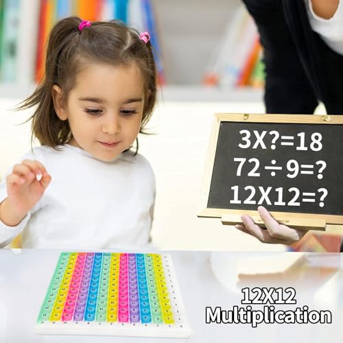 Multiplication Chart Game, 12x12 STEM Math Table, Sensory Pop Toy | CPC certified multiplication table for homeschooling. Safe sensory pop toy builds focus and relieves stress for kids.