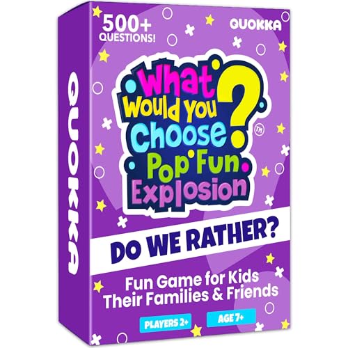 QUOKKA Pop Culture Card Game for Teens, Kids, Adults – 500+ Trendy Questions About Music, Movies & Internet Fun | What Would You Choose Challenge | Funny Party & Family Night Game, Travel & Sleepovers - color: 8. Pop Culture