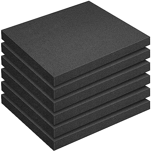 6 Pcs Polyurethane Foam Sheet- 16 x 12 x 1.5 Inch Cuttable Foam Inserts for Cases- Packing Foam Pads for Toolbox Camera Storage and Crafts - color: 16x12x1.5Inch - 6Pcs