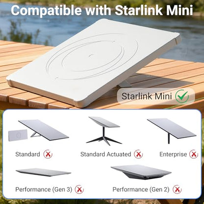 DAIERTEK Starlink Mini Cover, White Silicone Protective Case | Waterproof, Anti-Scratch, Satellite Dish Accessories, For Outdoor Travel RV/Truck/Trailer - color: White