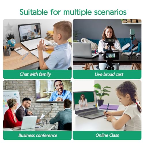 360° Computer Microphone for Desktop , USB Conference PC Mic, Noise-Canceling Technology, Recording, Skype, Online Class, Court Reporter, Plug & Play, Compatible with Windows/PC/Desktop/Laptop