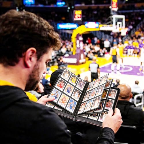 Basketball Card Binder 468 Double-Sided Pockets Trading Cards Secure Storage,Waterproof PU Leather with Sealed Zipper Protect Dust&Damage,Thoughtfully Chosen for Basketball Fans and Collectors - style: Basketball