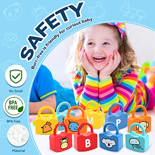 Alphabet Learning Toys, Lock and Key Toddler Toy for Ages 2-4, Preschool Learning Activities, Kindergarten Classroom Must Haves, ABC Montessori Toys for 3 Year Old