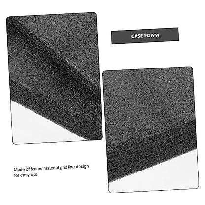 2pcs Foam Inserts for Toolbox Pre-Cut Foam Padding for Crafts and Case Packing Grid Lines for Board Game Storage and Drawer Organization