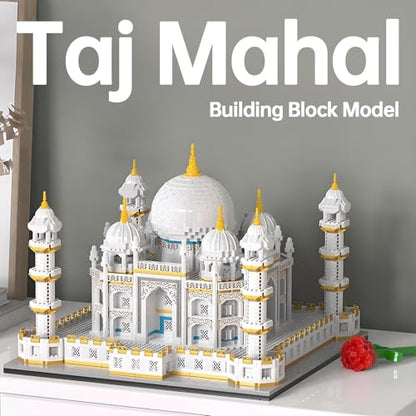 Architecture Taj Mahal Micro Mini Building Blocks Set,Landmarks Collection, Display Model Gift for Adults(4030 Pieces) - style: Taj Mahal