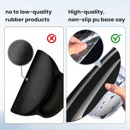 Mouse pad with Wrist Rest,Relieving Pain Memory Foam Computer pad, Ergonomic Desktop Mouse, Silicone Material Mouse pad, with Non-Slip PU Base (Space) - color: Space