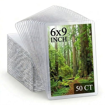 50ct 6x9 Toploaders - Ultra Durable Card Protectors for Photos & Collectibles - Crystal Clear, Archival-Safe, Fit 6x9 Inch Sheets - size: 6x9