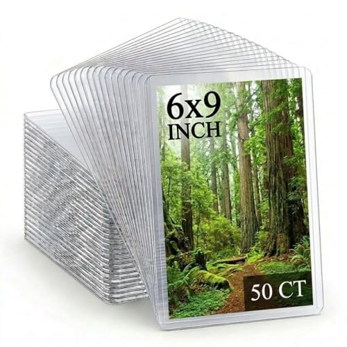 50ct 6x9 Toploaders - Ultra Durable Card Protectors for Photos & Collectibles - Crystal Clear, Archival-Safe, Fit 6x9 Inch Sheets - size: 6x9