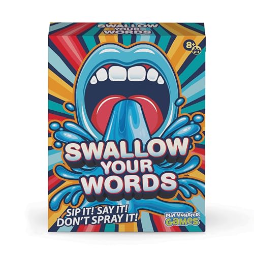 Swallow Your Words Card Games - Board Game for Family Game Night, Sip It, Say It, Don't Spray It, Multiplayer Game, Guess The Phrase Before The Timer Runs Out, Ages 8+ - style: Swallow Your Words