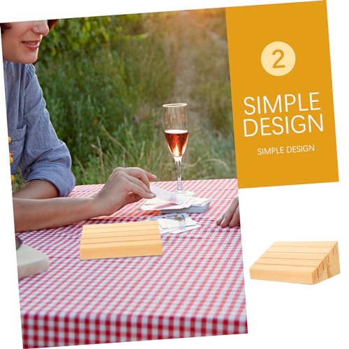 2pcs Wooden Card Holder Stand Simple Design for Display for Games and Home Decor Made from for Seniors