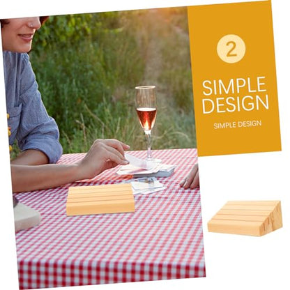 2pcs Wooden Card Holder Stand Simple Design for Display for Games and Home Decor Made from for Seniors