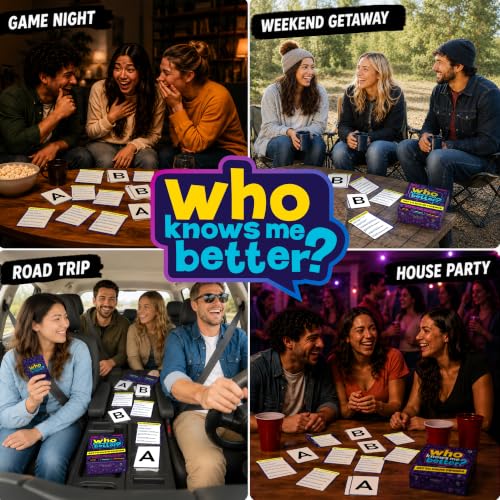 QUOKKA Board Games for Adults and Teens – Who Knows Me Better Classic – Family Trivia Card Game with 500+ Questions for Party Night – Fun Guessing Game Ages 15+ - color: Classic