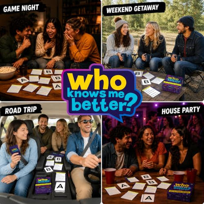 QUOKKA Board Games for Adults and Teens – Who Knows Me Better Classic – Family Trivia Card Game with 500+ Questions for Party Night – Fun Guessing Game Ages 15+ - color: Classic