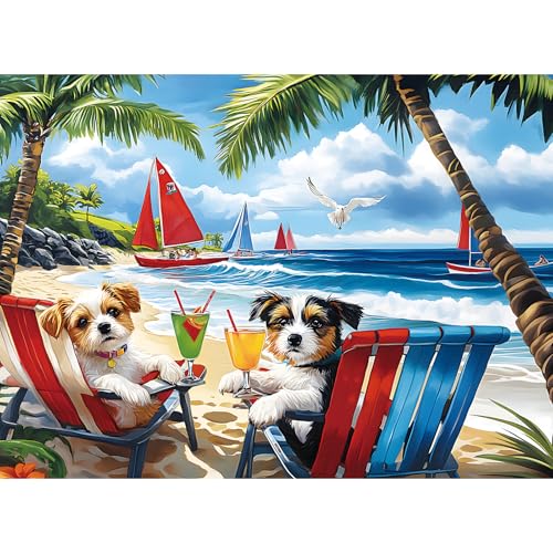 300 Piece Jigsaw Puzzle for Adults, Kids, and Seniors – Cute Dogs Puzzle, Large Pieces, Eco-Friendly Recycled Cardboard, Perfect Family Activity and Gift Idea (20.5 x 15 in)
