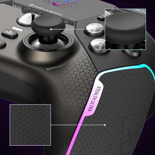 Turtle Beach Stealth Ultra Wireless RGB Gaming Controller, Xbox Series X|S | Also works with PC, Xbox One, Android, Bluetooth, Customizable Display Screen, Rapid Charging Dock, 30-Hr Battery, Black - color: Black