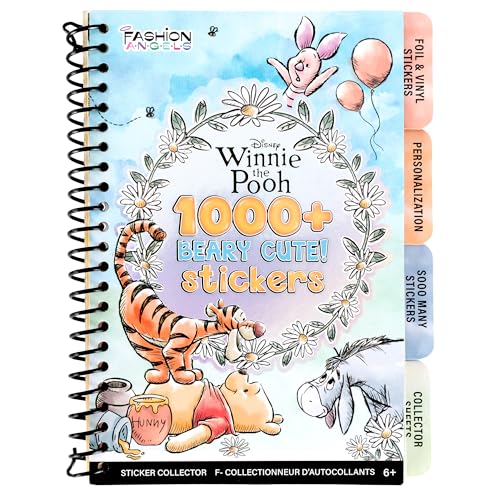 Fashion Angels Disney Winnie the Pooh 1000+ Tabbed Sticker Collection Book | Includes Holographic, Vinyl & Alphabet Stickers, For Kids Ages 6+ - color: Winnie the Pooh