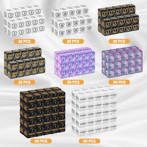 500 Pieces MTG Counter Bulk Keyword Counters Life Counter Tokens Dice Buff Tokens Compatible with Magic Card Game Accessories CCG Creature Stats (Runestone) - style: Runestone