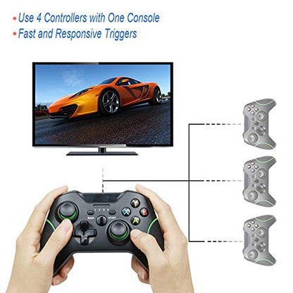 TECTINTER 2.4G Wireless Controller Compatible with Xbox One Gamepad Joystick for PC PS3 Android Smartphone (with Phone Clip) - color: With phone Clip