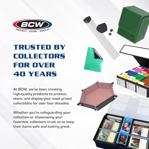 BCW Deck Guard - Double Matte Card Sleeves | 500 Count Box (10 Packs of 50 Sleeves) |Acid-Free, No PVC | Fits 2.5" x 3.5" Game Cards | Archival Safe Sleeves for Card Protection (Black) - color: Black
