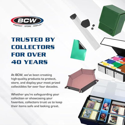 BCW Deck Guard - Double Matte 500 Count Box (10 Packs of 50 Sleeves) | Acid-Free, No PVC | Fits 2.5" x 3.5" Game Cards | Archival Safe Sleeves for Card Protection (Red) - color: Red