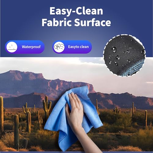 Saguaro Scenery Large Mouse Pad, Arizona Desert Landscape Desk Mat | 31.5" x 11.8", Cactus Mountain in Spring Wilderness, Gaming/Office Stitched Keyboard Mat, Smooth Surface Anti-Slip Base - color: Arizona Desert Landscape