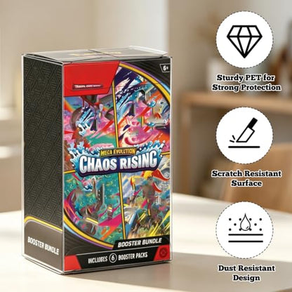 12 PCS Booster Bundle Case, Perfect Order Booster Bundle Protector Case Plastic Display Box Compatible with Ascended Heroes(NOT fit Older Booster)Storage Case for Chaos Rising Box Trading Card Protect