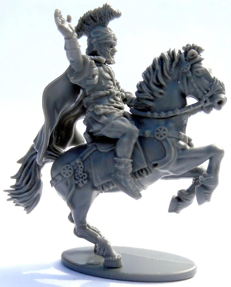 Wargames Delivered - Victrix Early Imperial Roman Mounted Generals with Bonus Miniature STL Download – 12 Detailed 28mm Miniatures with Generals, Legates, Centurions & Horses Miniature Wargaming