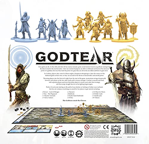 Steamforged Games: Godtear the Board Game (The Borderlands Starter Set) | Finvarr, Titus, Double-Sided Battlefield, No Assembly, 45-60 Minute, 14 Plus, (2 Players) - style: The Borderlands Starter Set