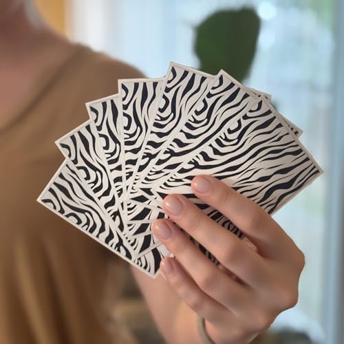 Foxtrot Designs TCG Art Card Sleeves - 100 Count Card Protectors with Matte Textured Back - Compatible with Magic The Gathering and Other TCGs & LCGs (Zebra) - color: Zebra