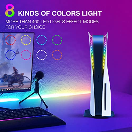 JUSPRO PS5 LED Light Strip, RGB Ring LED Lights Kit Accessories Compatible with PS5 Slim Console Digital Edition & Regular Edition - color: LED Light