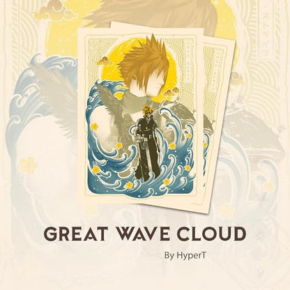 Great Wave Ex-Soldier - MTG Card Sleeves, 104ct, Standard Size, Smooth | Double Sleeving Compatible, Smudge Resistant Matte Back, Compatible with Standard 66x92mm TCG and Magic The Gathering Cards. - color: Great Wave Ex-soldier