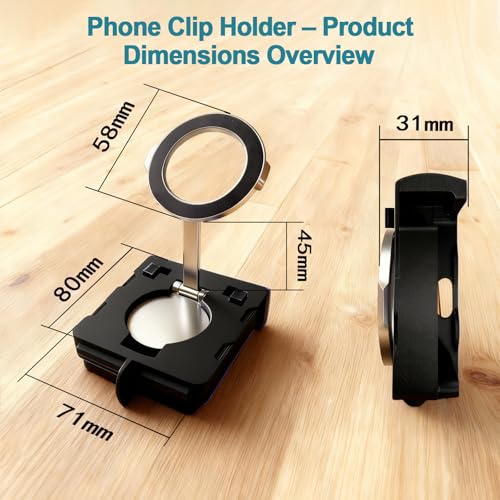 Uonekamo Mobile Clip for GameSir X4 Aileron Controller,Adjustable Phone Mount Holder for Android, Split Design with Travel Case, Compatible with Diablo Immortal, Fortnite, Minecraft & More