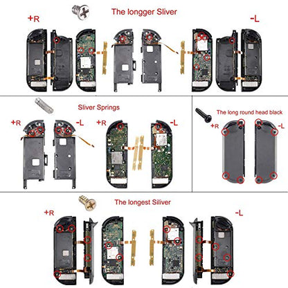 eXtremeRate DIY Replacement Shell Buttons for Nintendo Switch, Back Plate for Switch Console, Housing with Full Set Buttons for Joycon Handheld Controller - The Great Golden Wave Off Kanagawa - Black - color: The Great Wave Off Kanagawa - Black