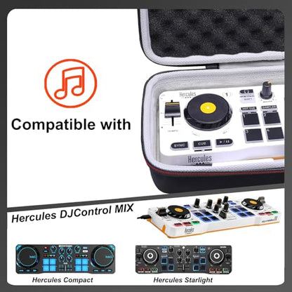 LTGEM DJ Controller Case for Hercules DJControl Mix/DJControl Starlight - Hard Storage Travel Protective Carrying Bag (Case Only) - size: Hercules DJControl Mix
