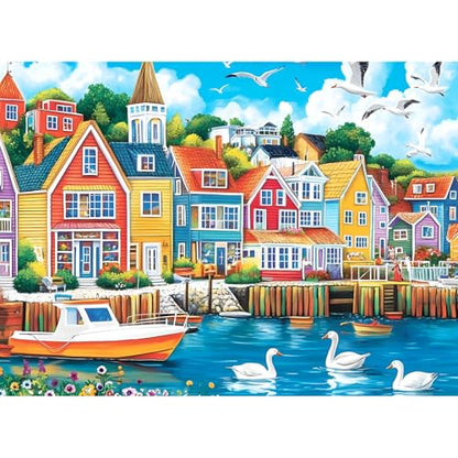 Jigsaw Puzzles 300 Pieces for Adults Sea Seagull 300 Piece Puzzles for Kid | Building Puzzle for Kids Ages 8-10 10-12,Recycled Paper Puzzle 300 Pieces,Home Decors Family Challenge Toys - style: Sea