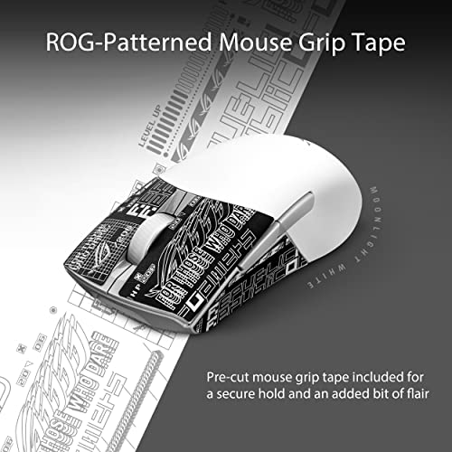 ASUS ROG Keris Wireless Aimpoint Gaming Mouse – Right-Handed Ergonomic, 75g, Tri-Mode Connectivity, 42K DPI, up to 119Hr Battery, PC/Mac Support - White - color: White, style: Keris