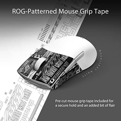 ASUS ROG Keris Wireless Aimpoint Gaming Mouse – Right-Handed Ergonomic, 75g, Tri-Mode Connectivity, 42K DPI, up to 119Hr Battery, PC/Mac Support - White - color: White, style: Keris