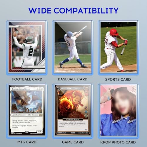 200 Card Sleeves Hard Plastic, Baseball Top Card Holder, Trading Cards Cases Protectors for Sports Football PKM TCG MTG Game Cards (100 Hard Sleeve + 100 Soft Sleeve) - size: 100 Hard Sleeves + 100 Soft Sleeves