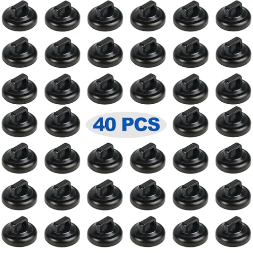 Magnetic Cable Zip Tie Mounts Clips Multipurpose Zip Ties Mount Base Holder Black Wire Cable Holder Mount Wire Clips Management for Home Office Marine Electrical Wiring (Black, 40 Piece) - color: Black, size: 40 Piece