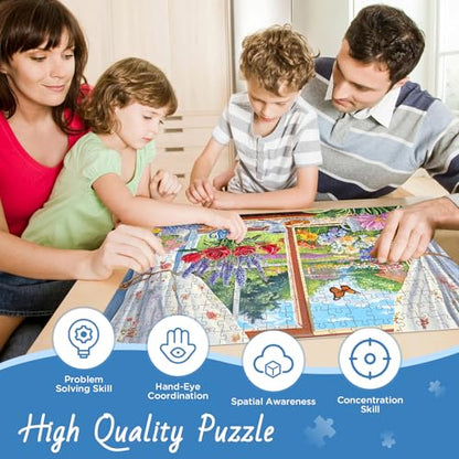 300 Pieces Puzzle for Adults, Garden and Afternoon Tea Jigsaw Puzzles - style: Window and Garden