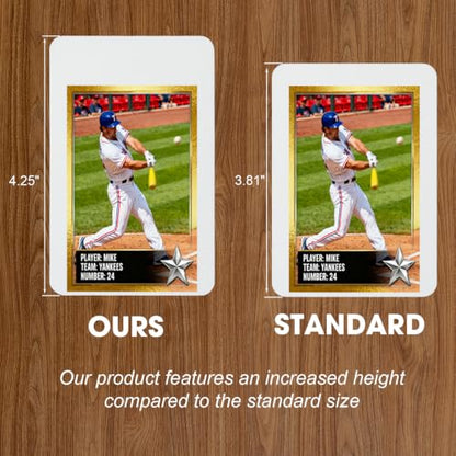Prilino Trading Card Dividers Tall, Storage Box Separators, White, 200 Pack | Bend & Crack Resistant, Rounded Anti-scratch Edges, Easy to Wipe Clean, Extra Thick & Extra Tall for Orderly Card Management