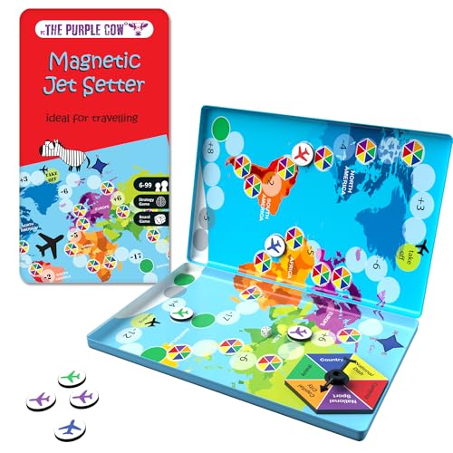 The Purple Cow Magnetic Game Box for kids and adults, Jet Setter - color: Jet Setter