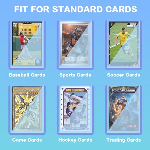 100 Pack 3"x4" 100pt Card Sleeves Hard Plastic | Transparent open casing, blocks scratches and bending, ideal for baseball, soccer, basketball and trading card collectibles - size: 100PT 100ct Hard Sleeves
